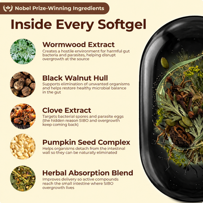 Flush Out Hidden Parasites & Larva in Just 14 Days with Wormwood Black Walnut Cloves