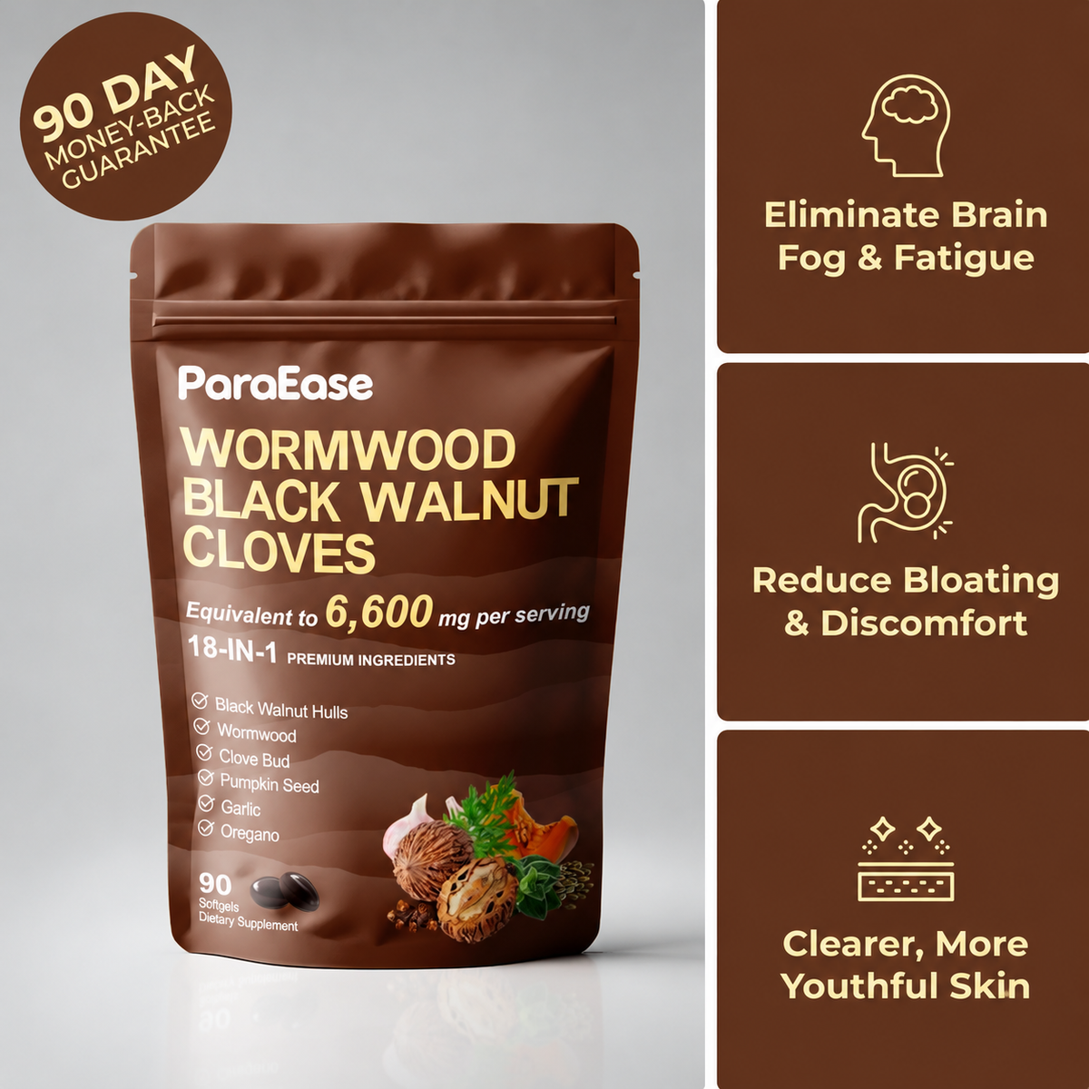 Flush Out Hidden Parasites & Larva in Just 14 Days with Wormwood Black Walnut Cloves