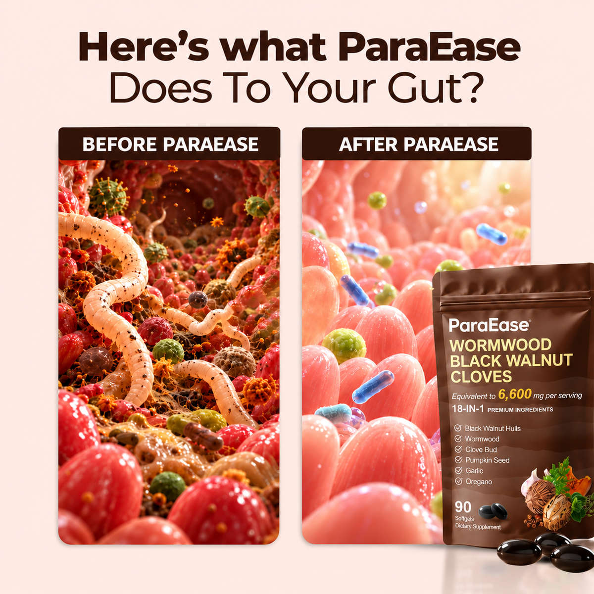 Flush Out Hidden Parasites & Larva in Just 14 Days with Wormwood Black Walnut Cloves